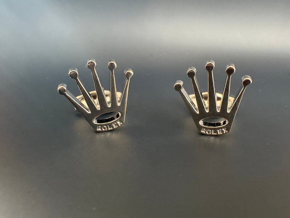 sølvlakkert - Mansjettknapper - Rolex mansjettknapper sølv #1.0