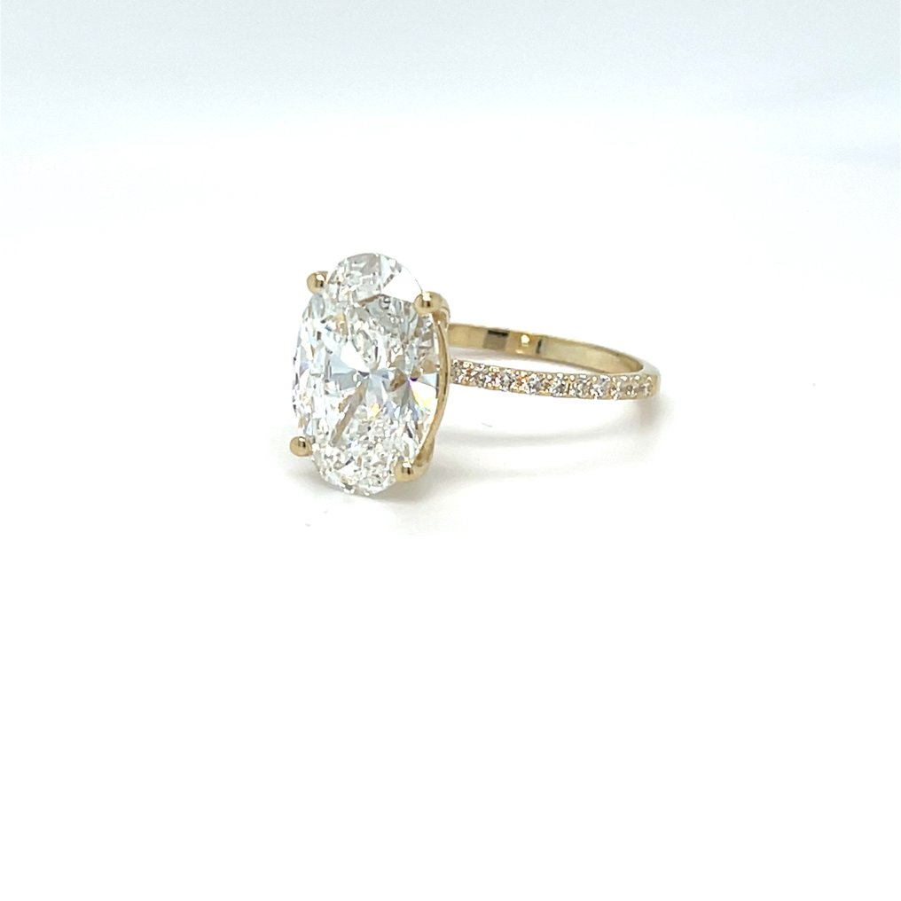 戒指 - 14K包金 黄金 -  5.28ct. tw. 钻石 (实验室培育) - 钻石 #4.3