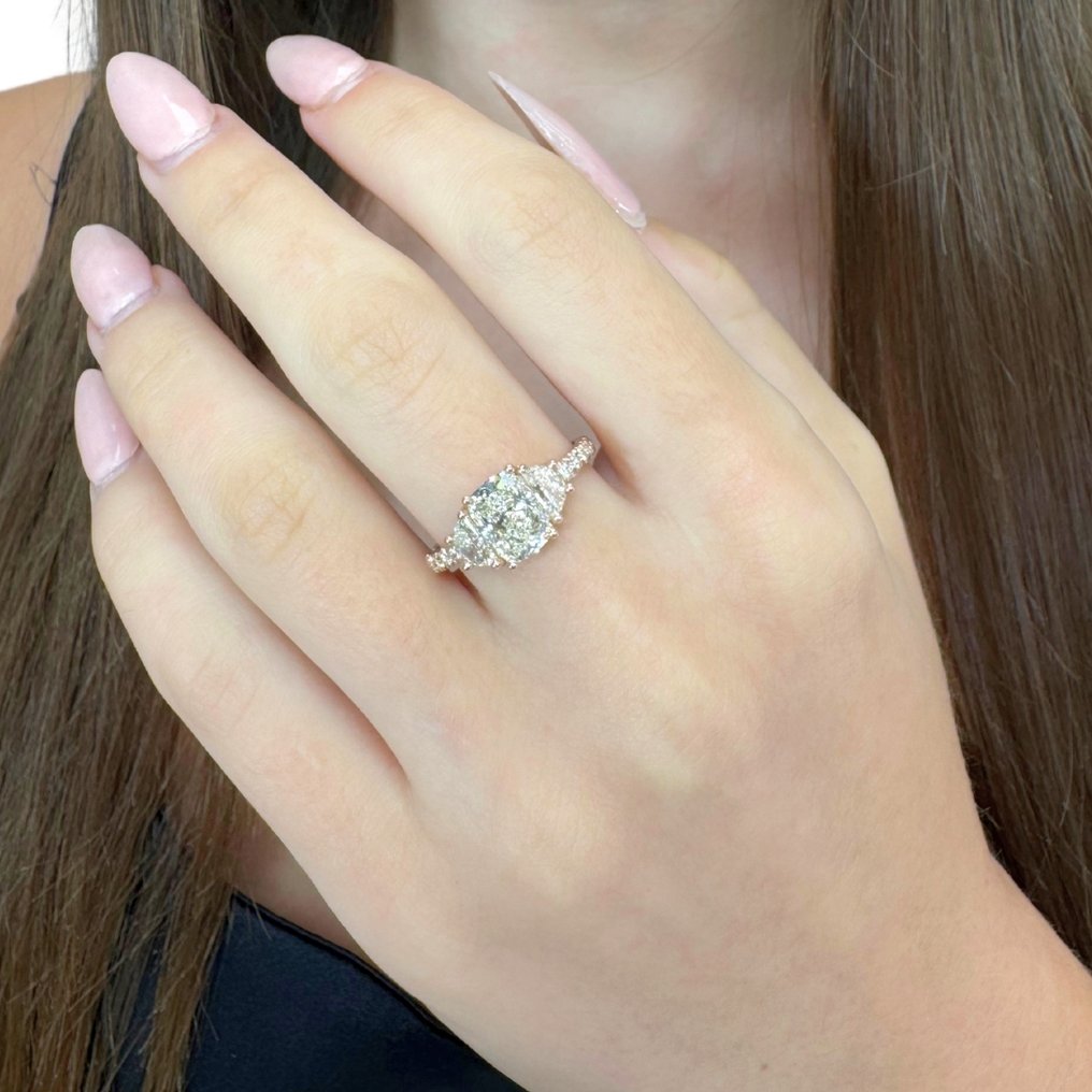 Δαχτυλίδι - 18 καράτια Ροζ χρυσό - 2.16ct. tw. Διαμάντι (Φυσικό) - Διαμάντι #3.2