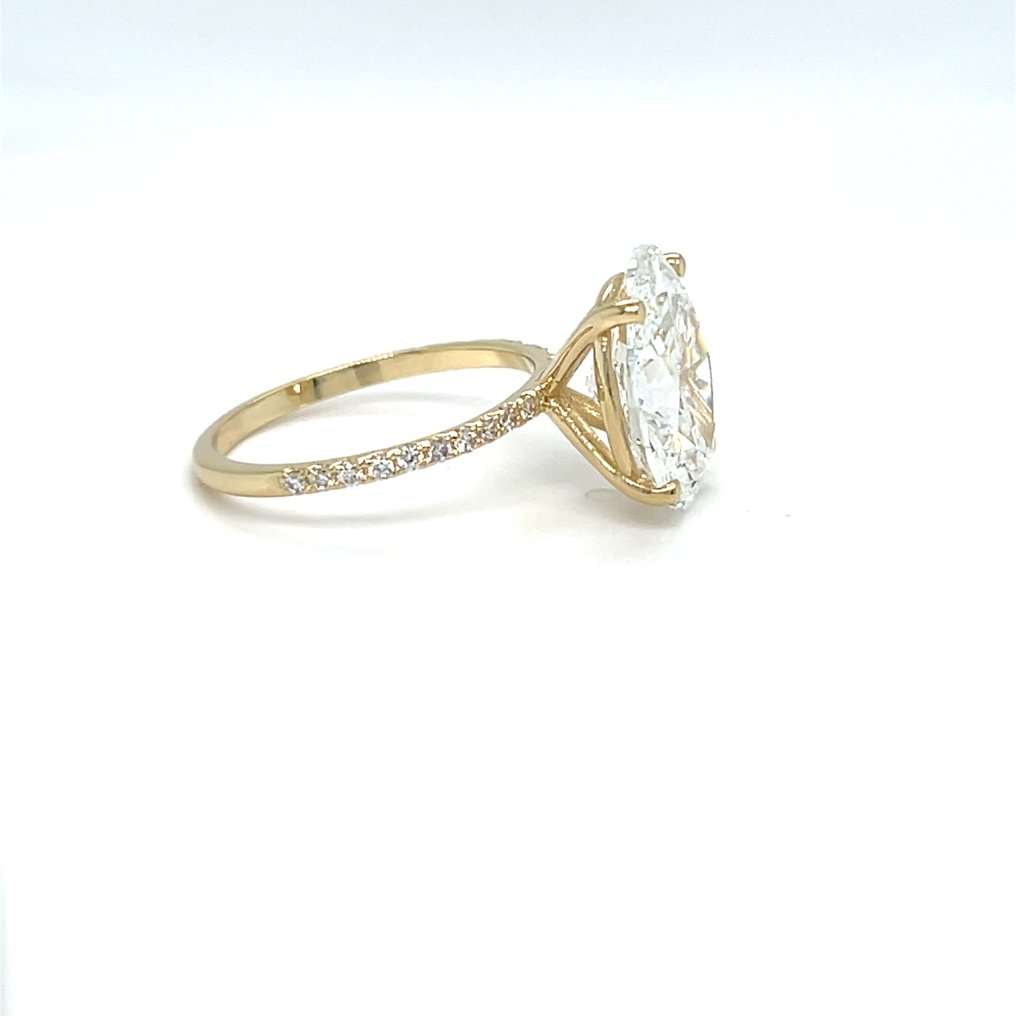 戒指 - 14K包金 黄金 -  5.28ct. tw. 钻石 (实验室培育) - 钻石 #1.0