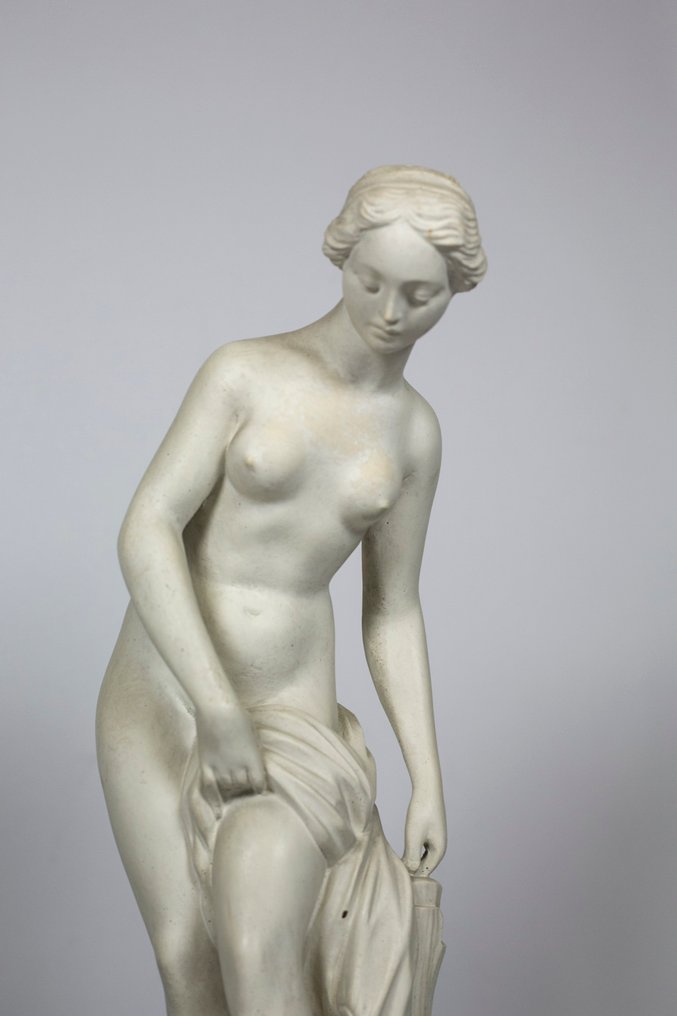 Dal modello di Falconet (1716-1791) - Sculpture, Bagneuse - 44 cm - marble paste #2.1