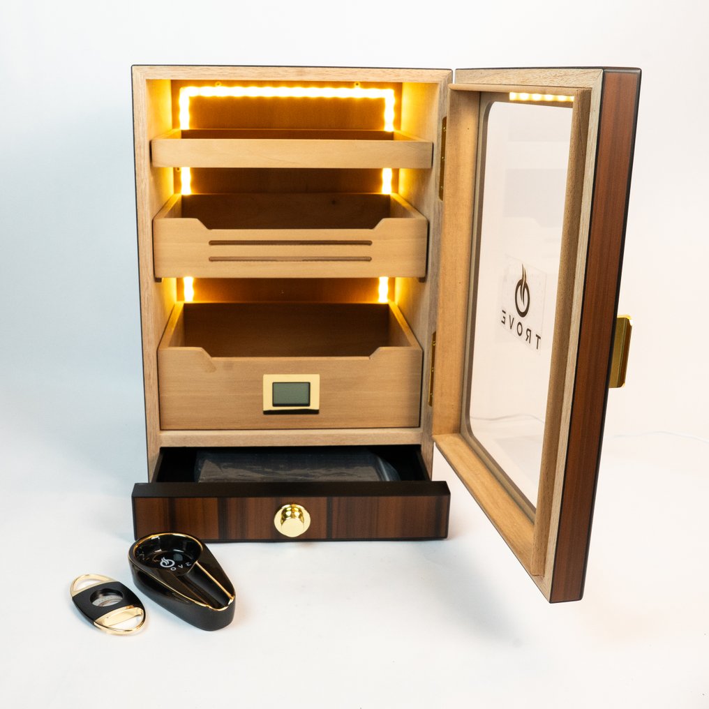 Trove - Humidor (4) - Cedar - Cigar box with ashtray #2.1