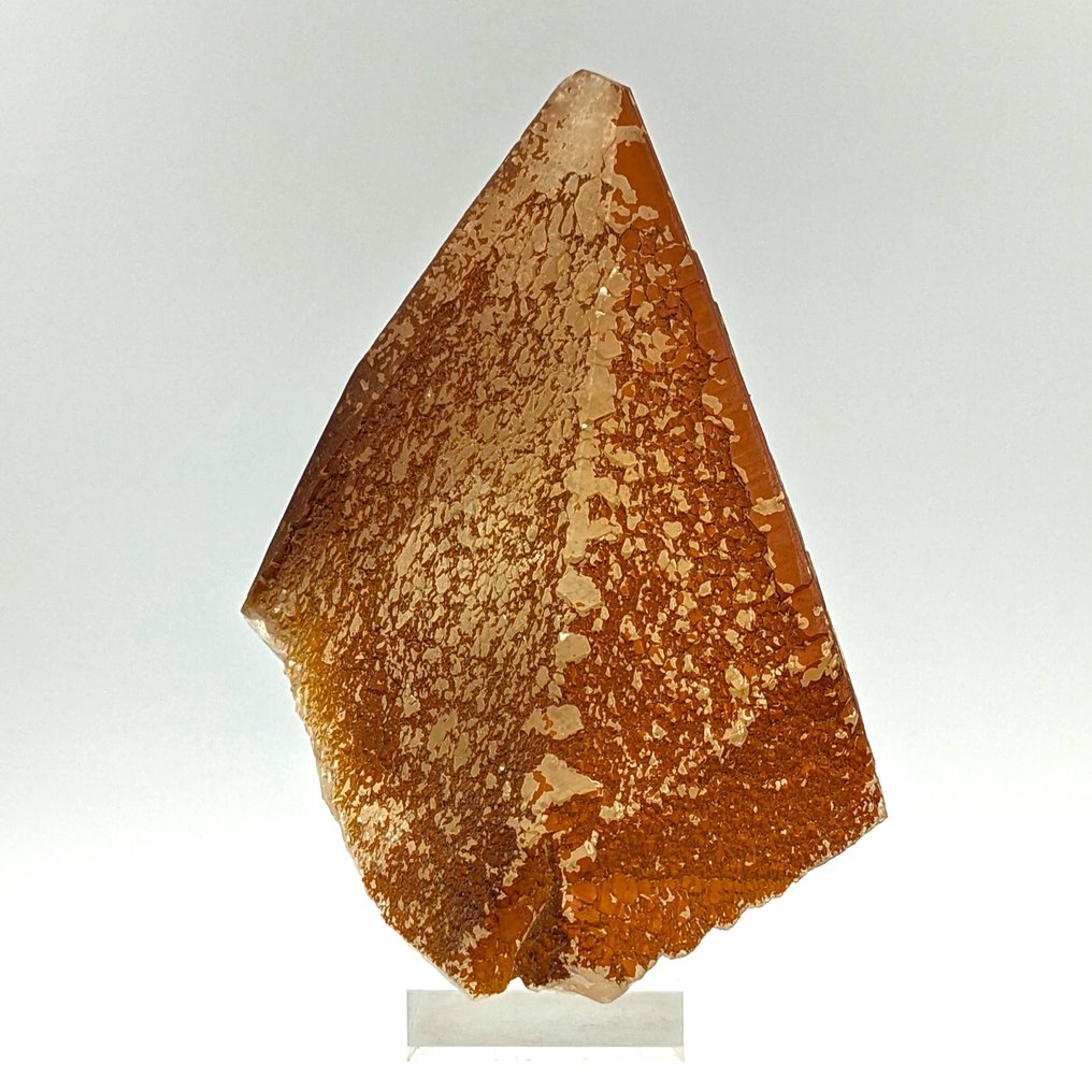 Μεγάλη πορτοκαλί calcite «σκελετωμένη», Κίνα Κρύσταλλος - Ύψος: 147 mm - Πλάτος: 107 mm- 660 g #2.1