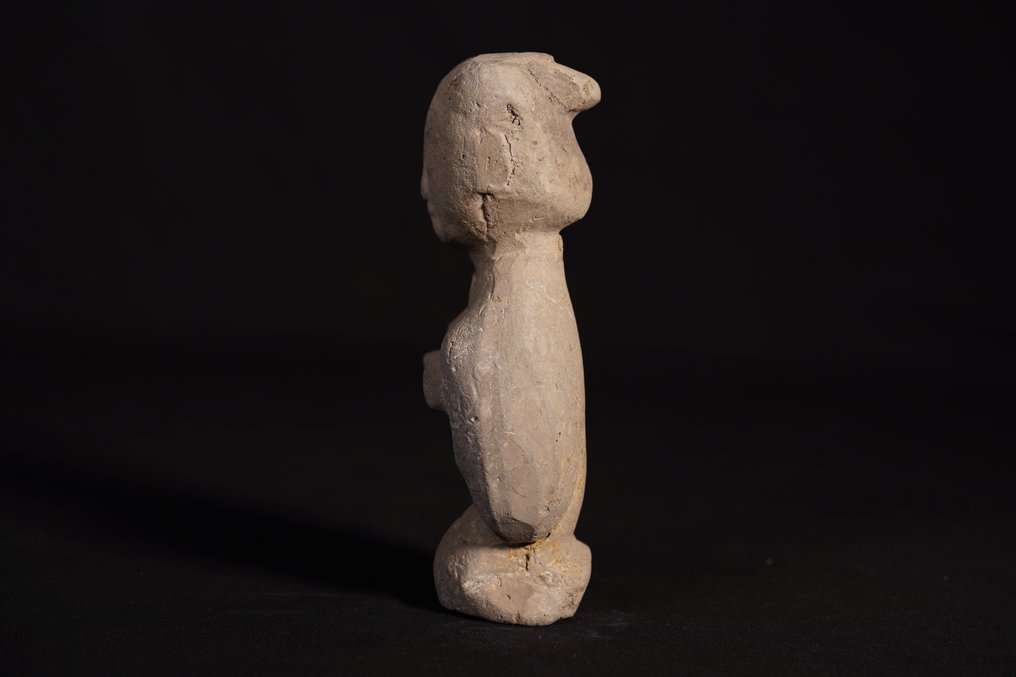 Chinois ancien, empire Han Terre cuite figure à genoux, 17 x 7,5 cm #3.2