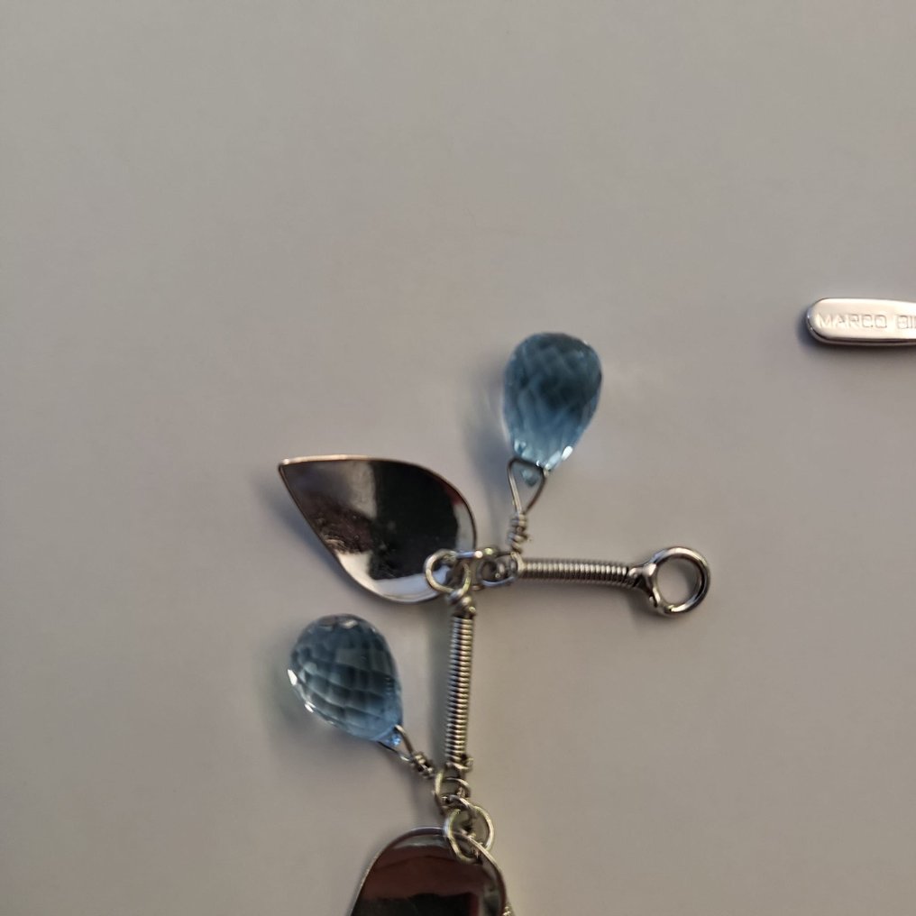 Marco Bicego - Μπανγκλ - 18 καράτια Λευκός χρυσός Τοπάζιο - Ακουαμαρίνης #1.0