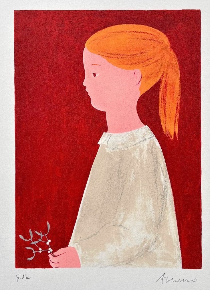 Antonio Bueno (1918-1984) - Ragazza con il vischio #1.0