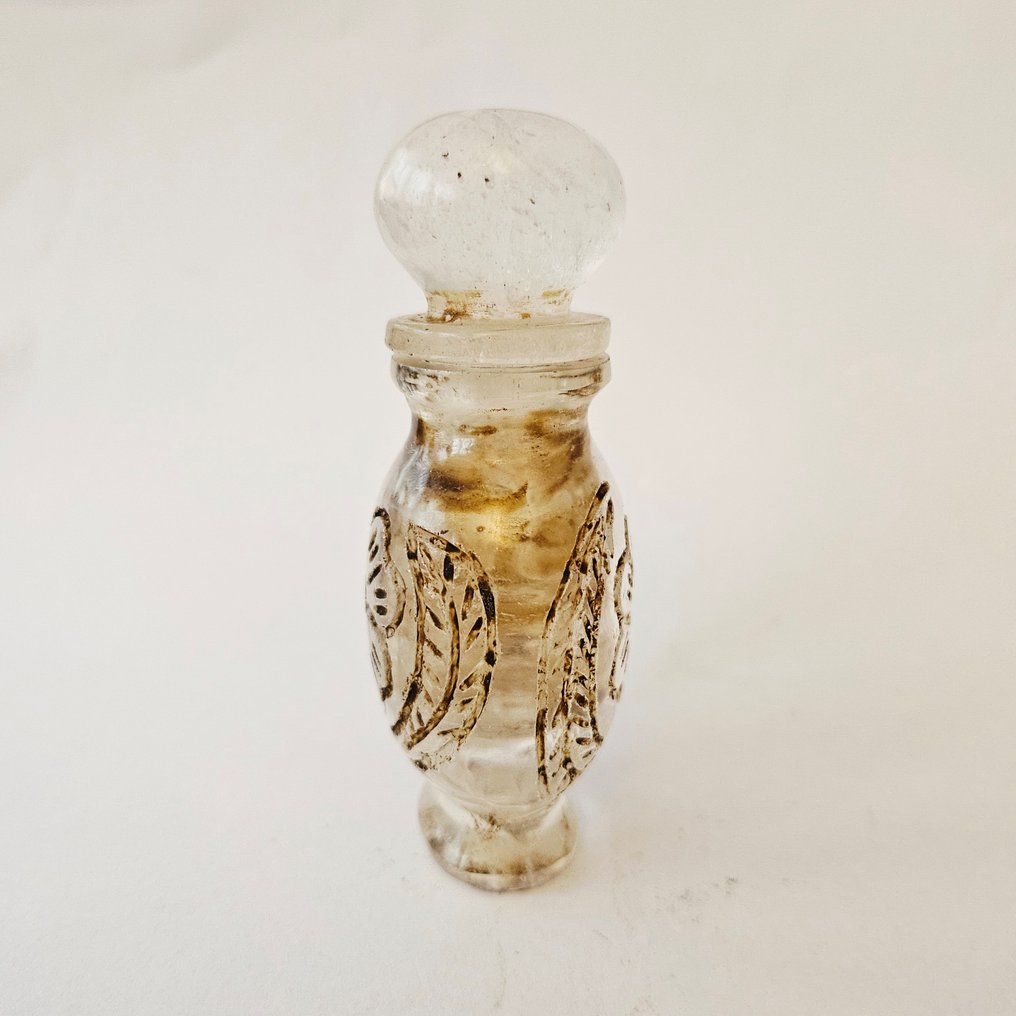 Αρχαία Κινέζικη Κρύσταλλος βράχου Σπάνιος κάτοχος ελαίου αρωμάτων / φιαλίδιο - 82 mm #1.0