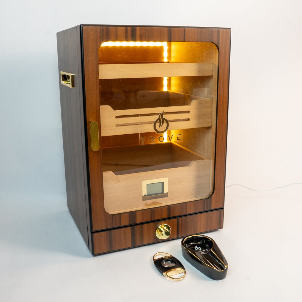 Trove - Humidor (4) - Cedar - Cigar box with ashtray #1.0