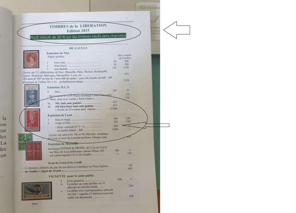 France 1944 - MAYER 5+6**/MNH De Gaulle vignette, Lyon emission, released, market value: €1920. - Mayer 5+6**/MNH #3.2