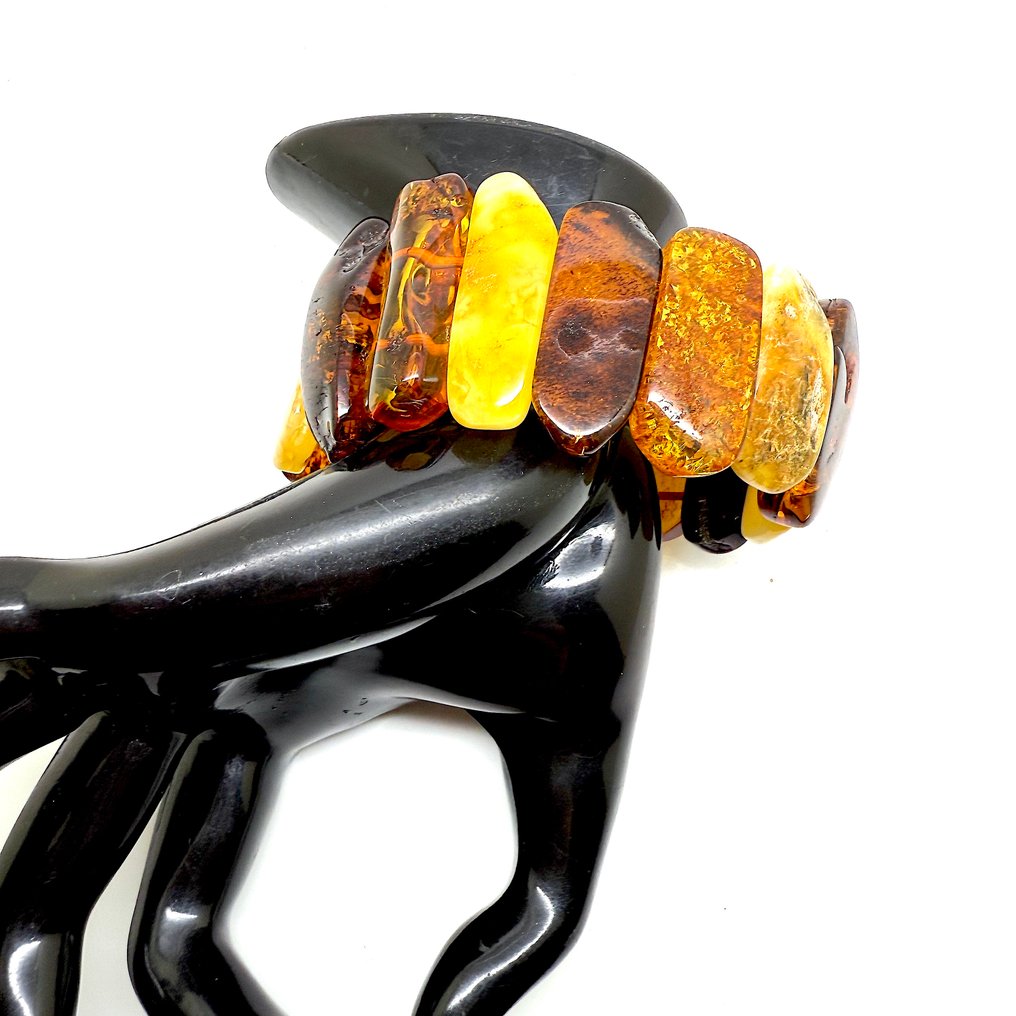 天然波罗的海琥珀宽款手环，重33.5克。 - 琥珀 - Succinite #3.2