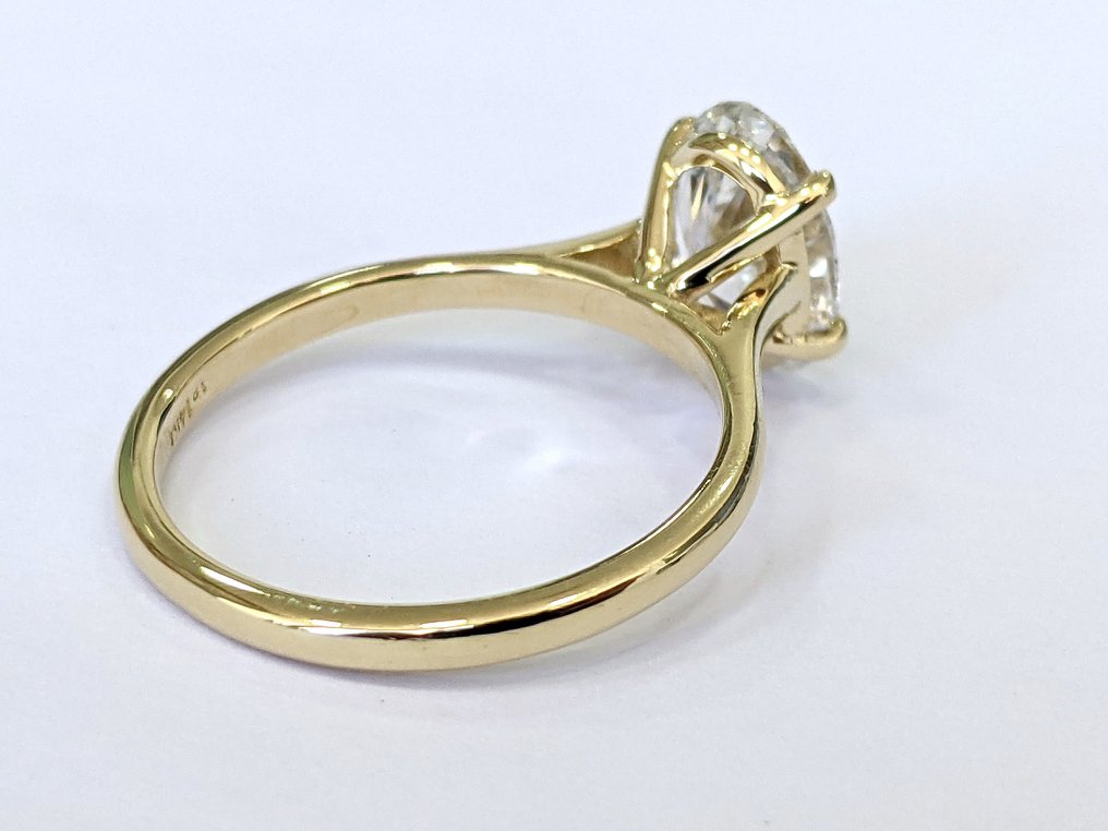 没有保留价 - 订婚戒指 - 18K包金 黄金 -  2.05ct. tw. 钻石 (实验室培育) - E VVS2 IGI #4.3