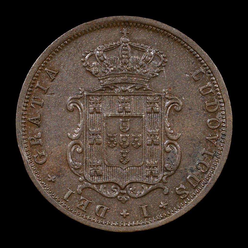 Portugal. D. Luís I (1861-1889). V Reis 1876 - Escassa #1.0