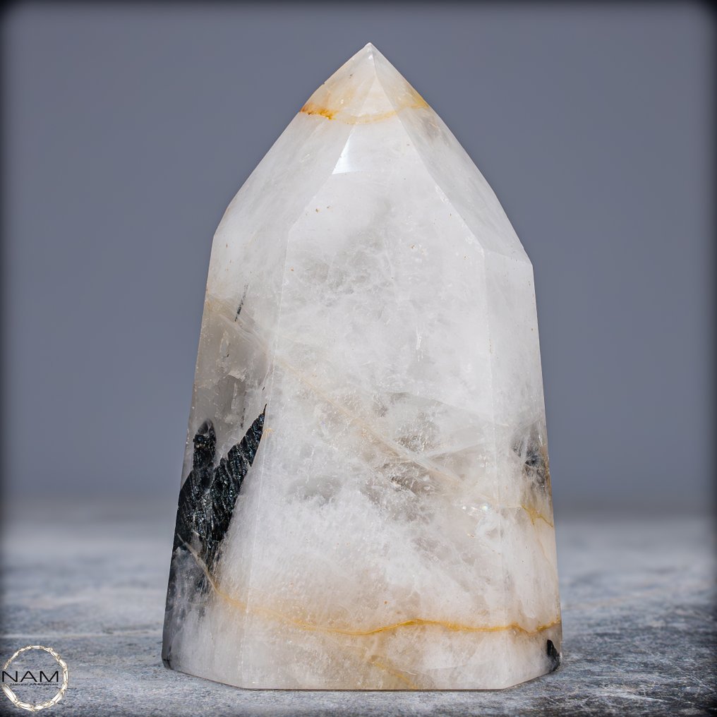 Naturligt obelisk i sort tourmalin Sjælden- 375.18 g #4.3