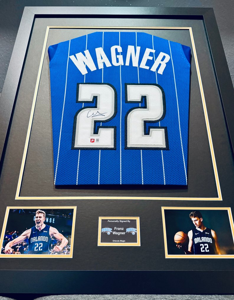 Orlando Magic - NBA - Franz Wagner - Signed custom jersey / luxury frame / PA  #1.0
