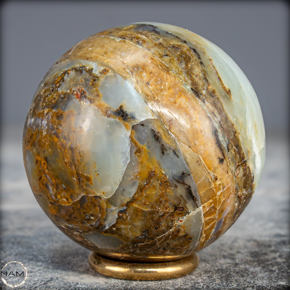 稀有天然蓝色欧泊球体 来自秘鲁- 228.64 g #2.1