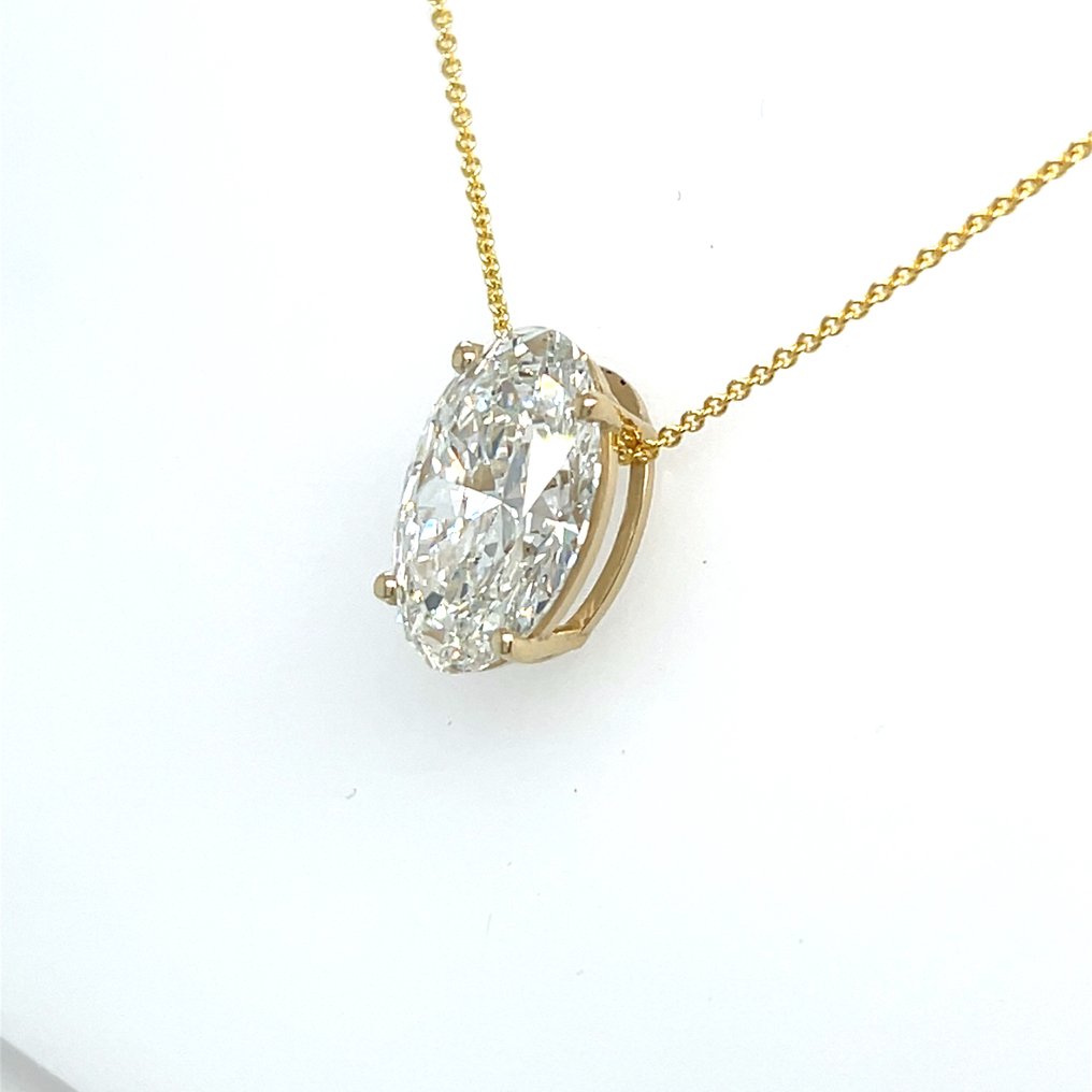 Collier - 14 carats Or jaune -  5.04ct. tw. Diamant (Cultivé en laboratoire) #4.3