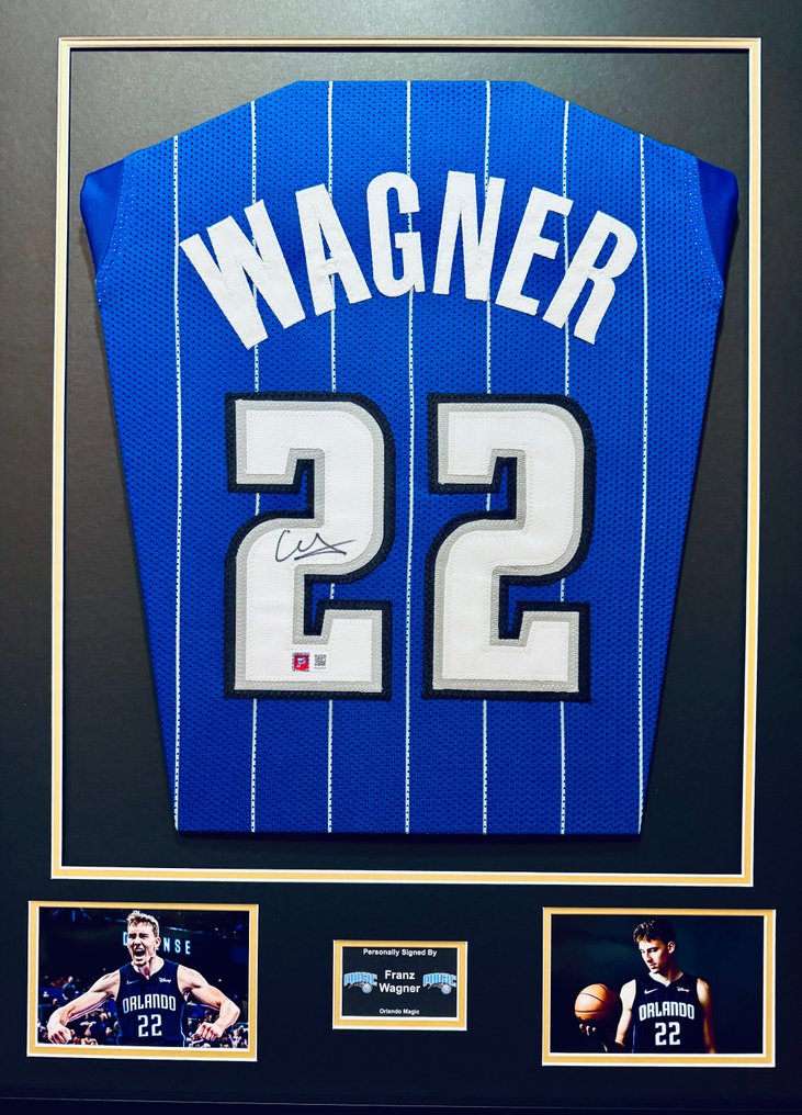 Orlando Magic - NBA - Franz Wagner - Signed custom jersey / luxury frame / PA  #2.1