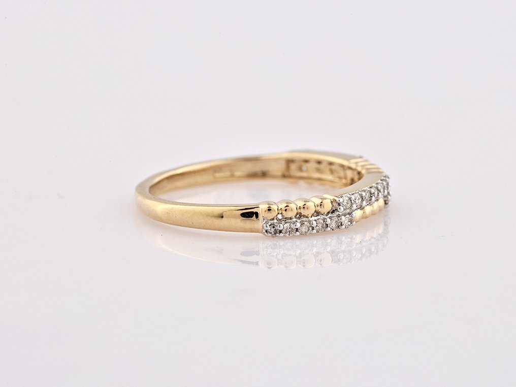 Δαχτυλίδι - 14 καράτια Κίτρινο χρυσό -  0.15ct. tw. Διαμάντι (Φυσικό)  #4.3