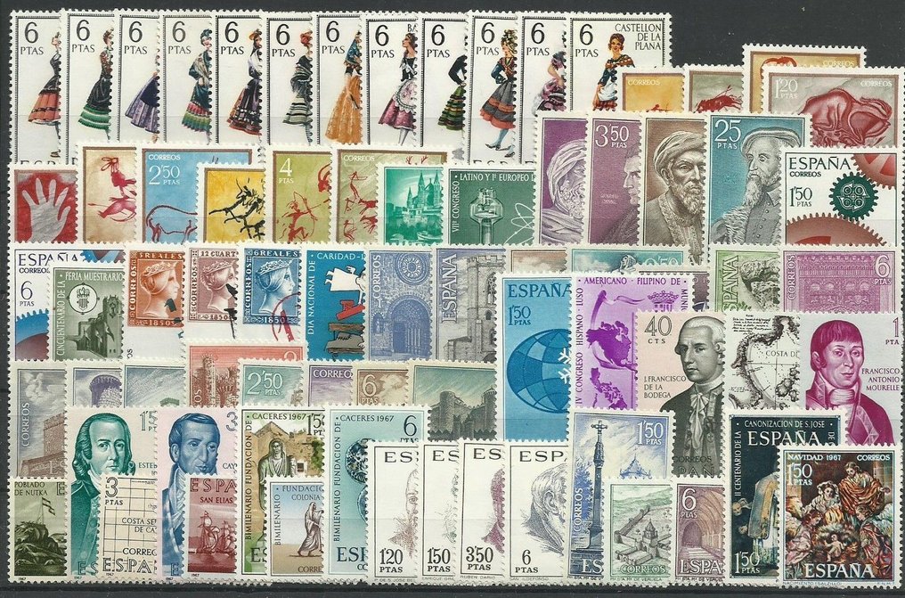 西班牙 1966/1978 - 1966年至1978年全新未贴邮票集 - edifil #2.1