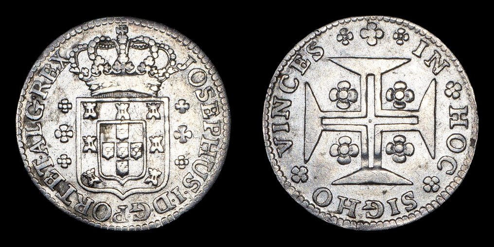 Portugal. D. Jose I (1750-1777). 6 Vinténs (120 Reis) - Josephus - Inédita - Cruz Potentada / Rev: SIGHO - Muito Rara - Free Shipping (Worldwide) #2.1