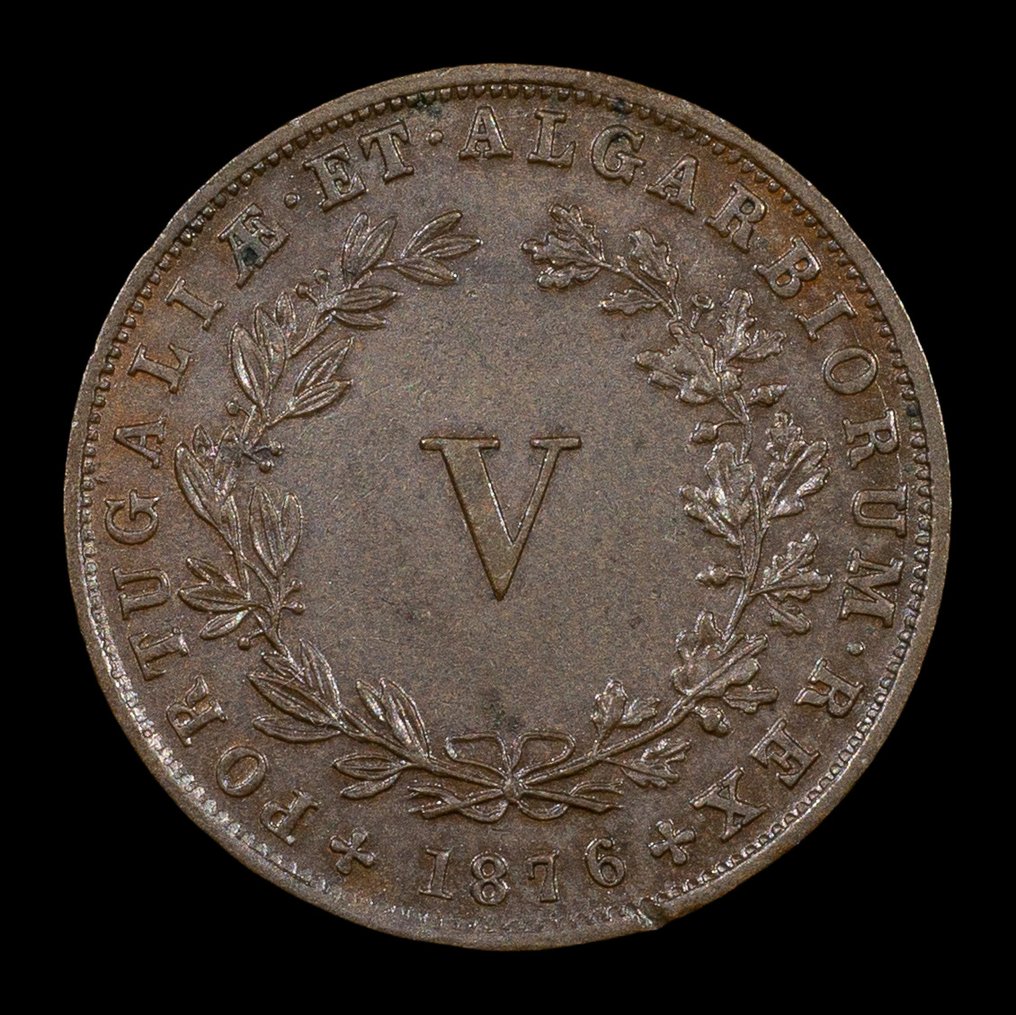 Portugal. D. Luís I (1861-1889). V Reis 1876 - Escassa #1.0