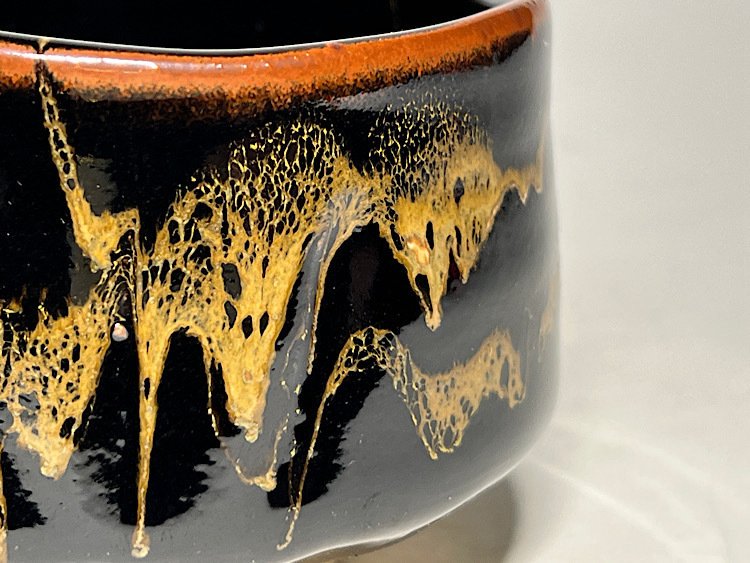 Seto-yaki Glaze-Flow Tea Bowl (Yūnagare Chawan) with Original Box - Chawan - Πορσελάνη #3.2