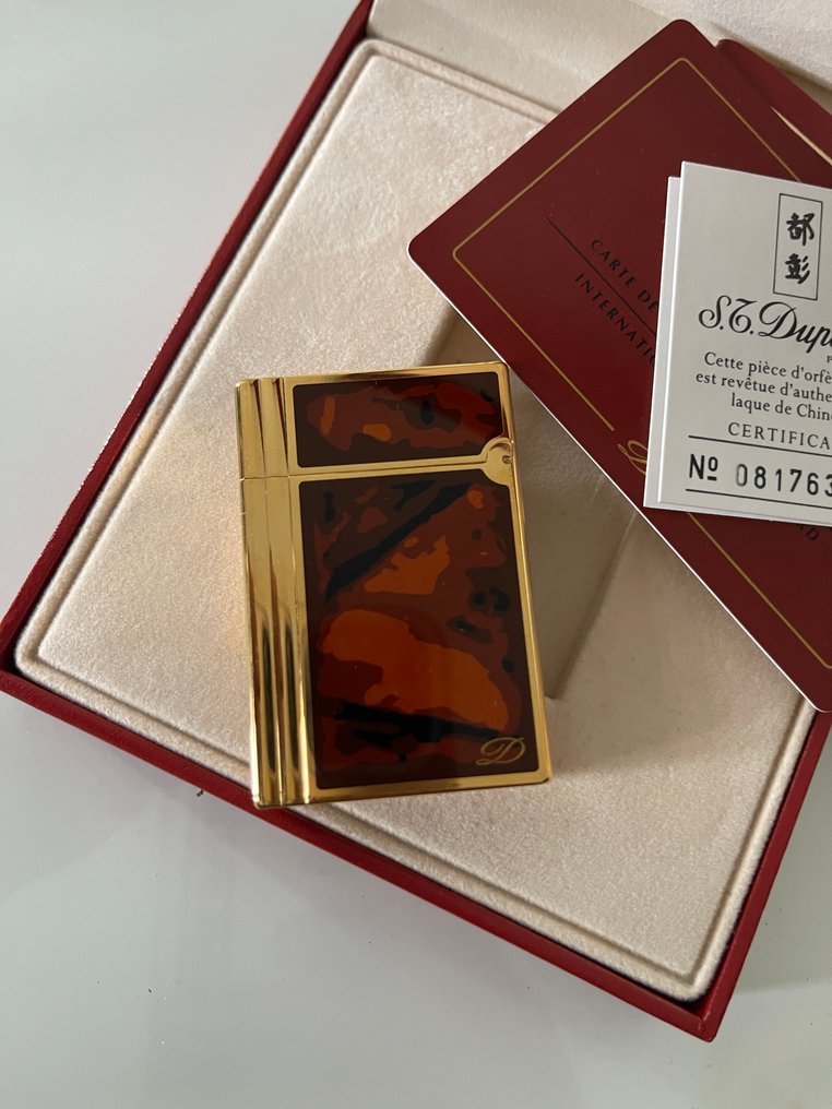 S.T. Dupont - Line 2 - Accendino - Placcato oro, Lacca #1.0