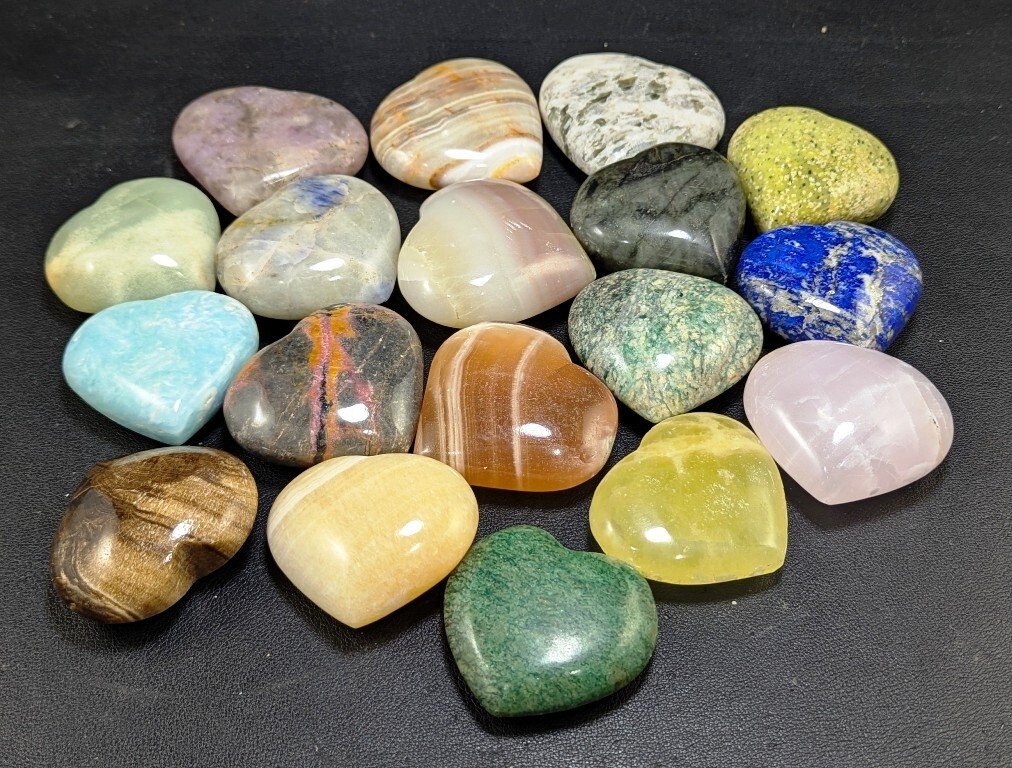Multi Mineral Stone Hearts - Altezza: 60 mm - Larghezza: 54 mm- 1700 g - (18) #1.0