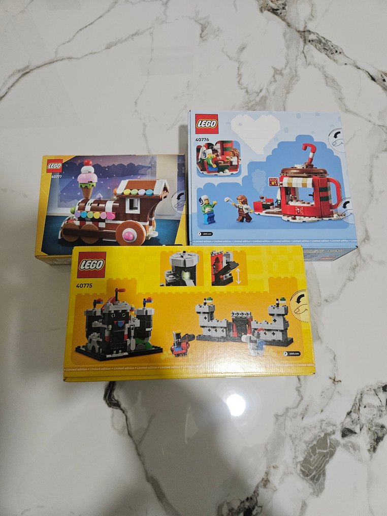 LEGO Set - Creator - Hot stand chocolate - knight's castle - gingerbread train #1.0