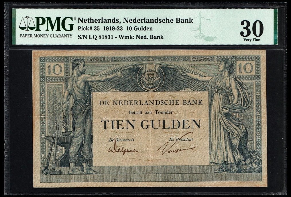 Paesi Bassi. - 10 Gulden - 1923 - Pick 35 #1.0