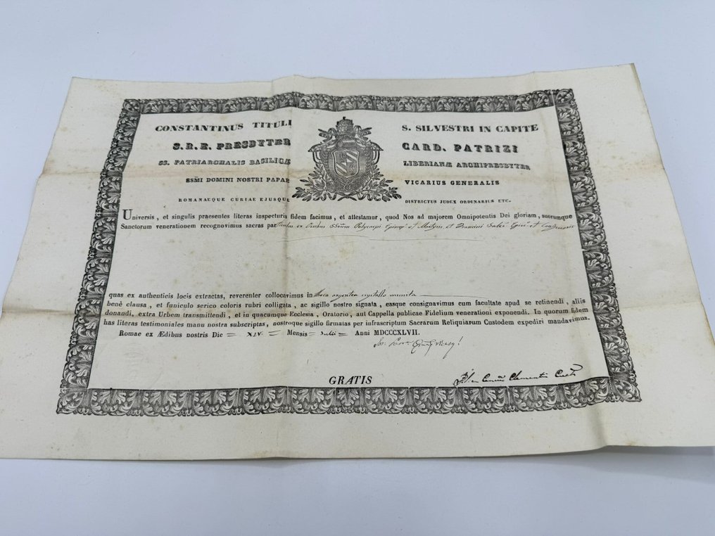 Documento Reliek - Carta - 1800-1850 #1.0