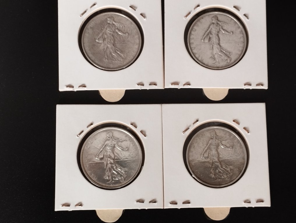 França. V República. 5 Francs 1961/1964 (4 monedas)  (Sem preço de reserva) #1.0