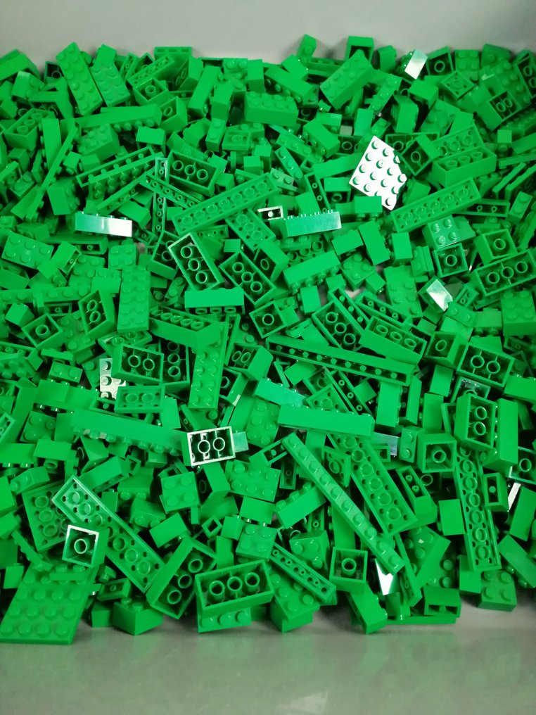 LEGO - geen serie - Partij van 1000 groene bouwstenen - 2000-2010 #3.2