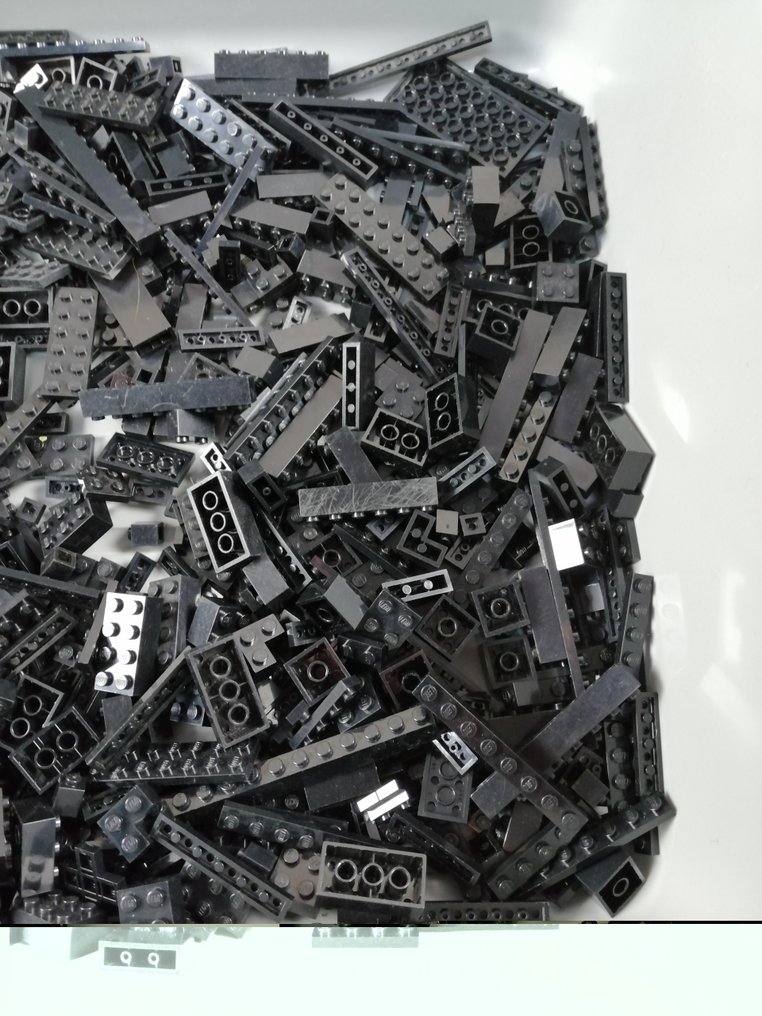 Lego - geen serie - Partij van 1000 zwarte bouwstenen - 1980-1990 #4.3