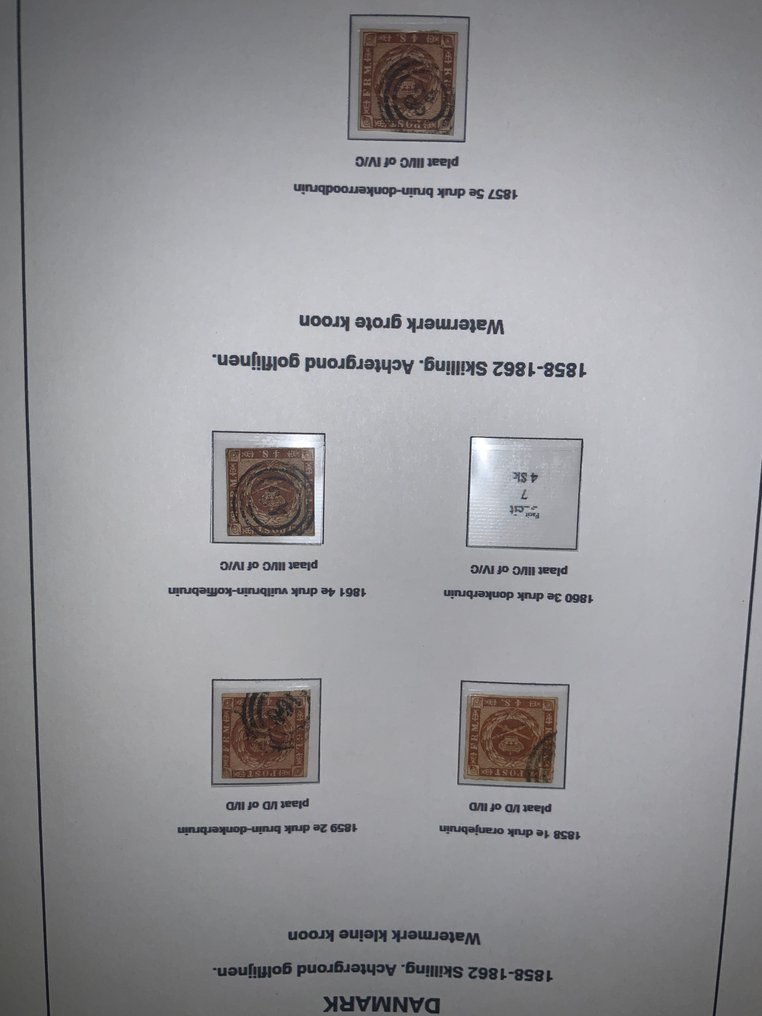 Denmark  - Stamp Collection Denmark 1854-2008, 1600+ F-VF Used Stamps in album/book #4.3