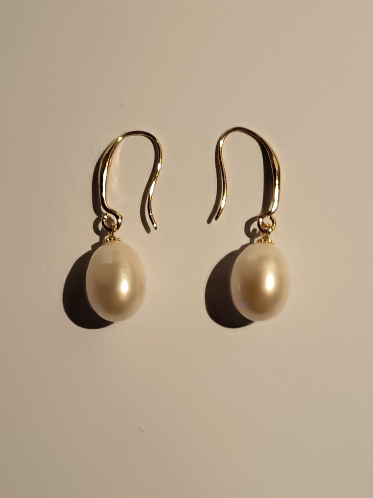 Ingen reservasjonspris - Øredobber - 14 karat Gull Perle #1.0