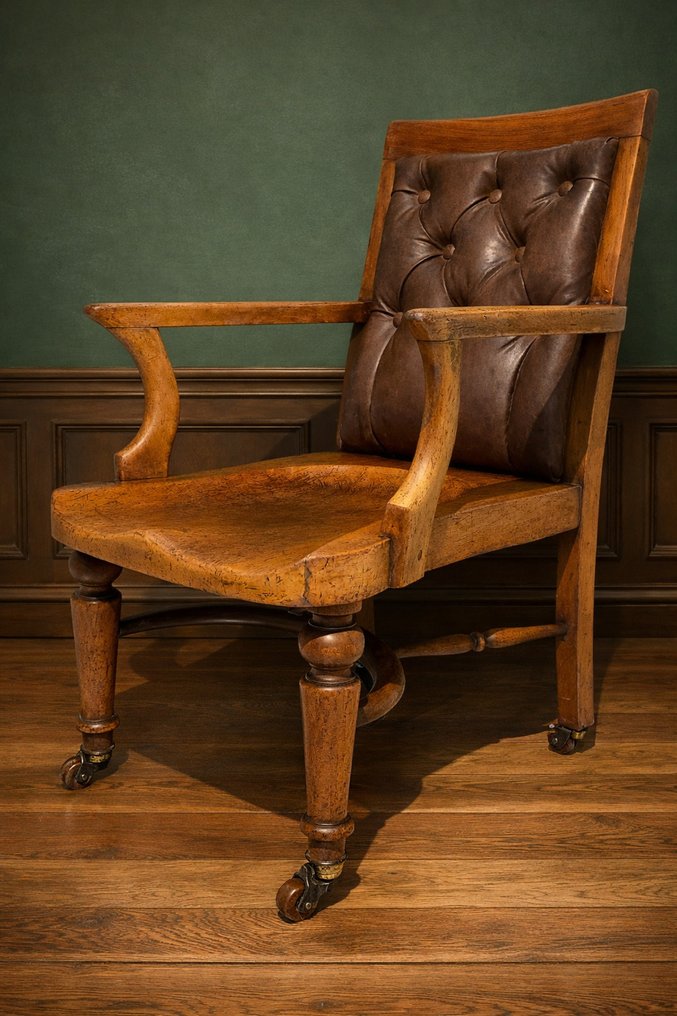 Kontorstol - Bibliotek - Mahogni - Kapteinens stol #4.3