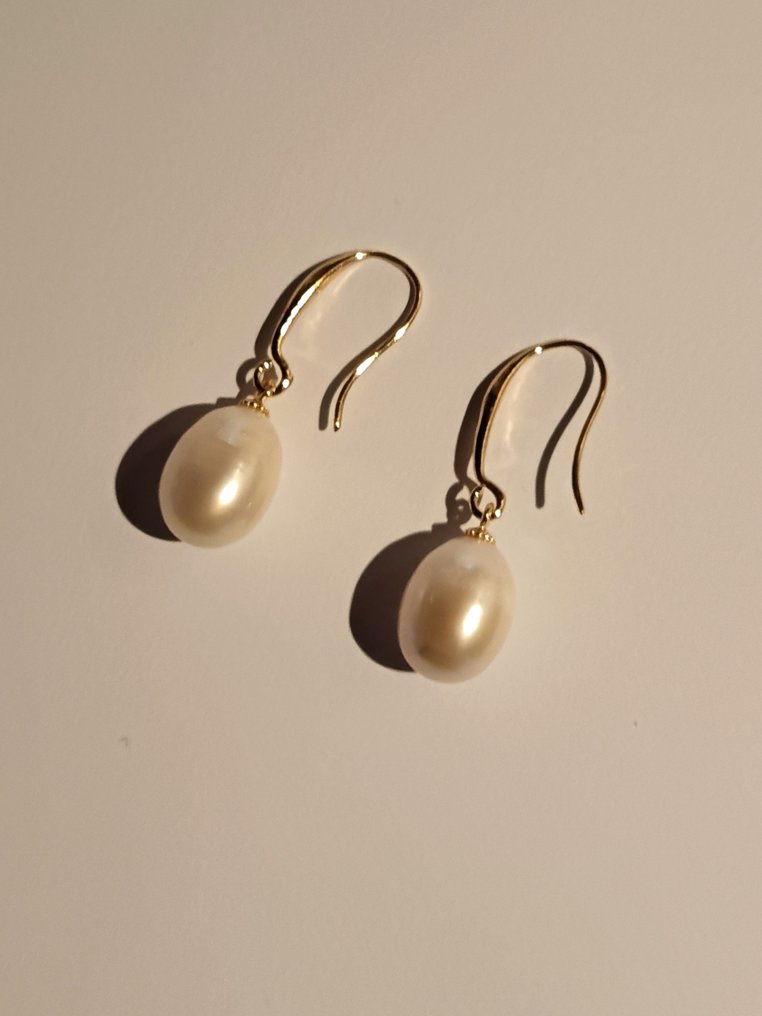 Ingen reservasjonspris - Øredobber - 14 karat Gull Perle #2.1