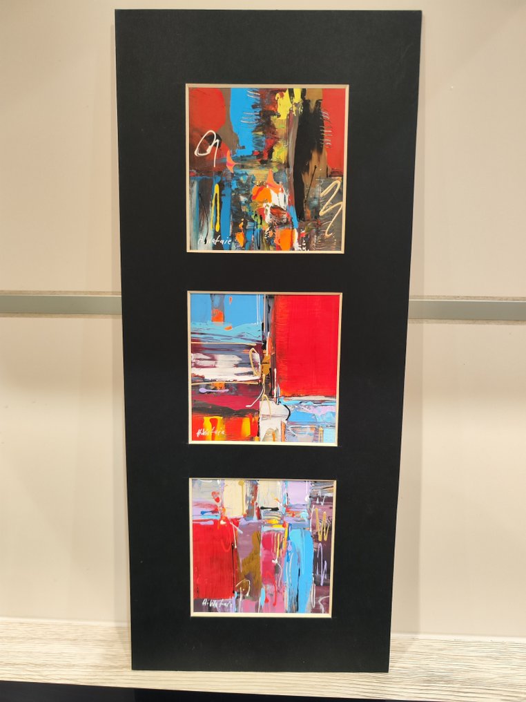 Hescham Wafaie (XX) - Three - Signed & Numbered Abstract Triptych #2.1