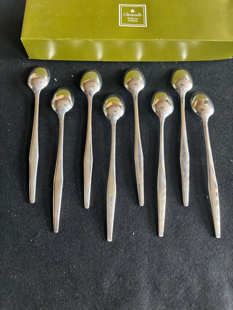 Christofle - Set de cafea (8) - Orly - Placat cu argint - Lingurițe pentru cocktail #4.3