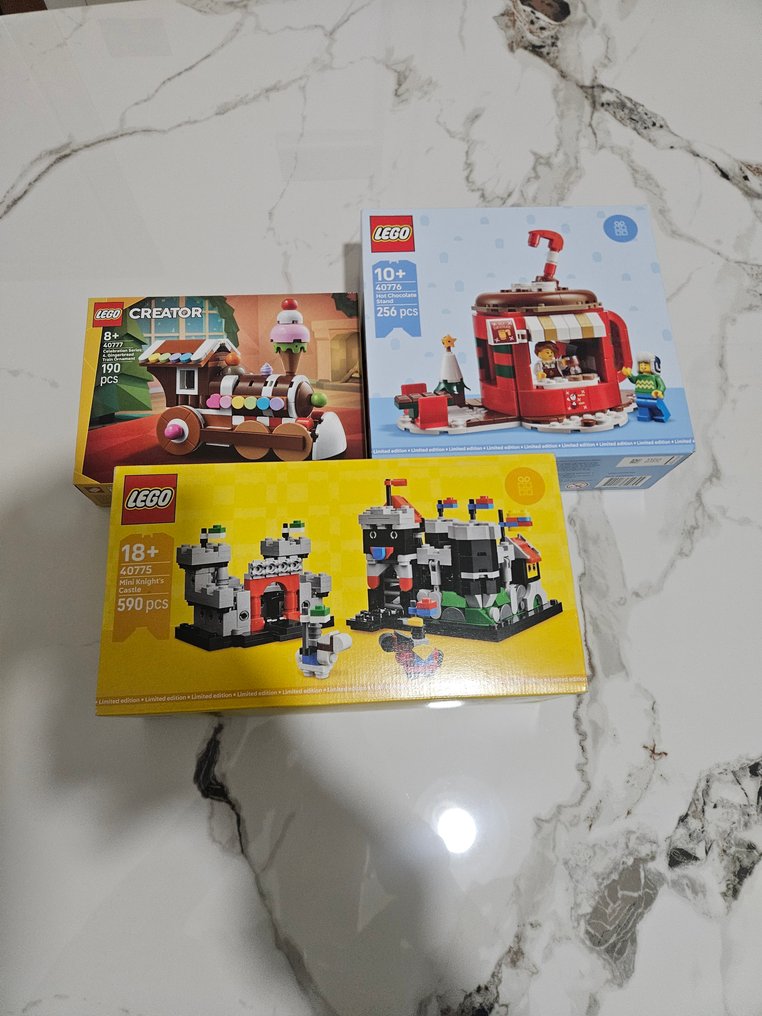 LEGO Set - Creator - Hot stand chocolate - knight's castle - gingerbread train #1.0