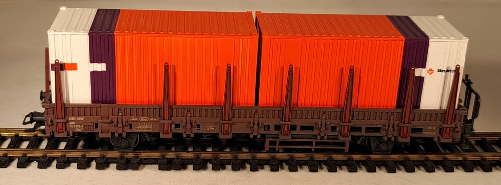 Märklin H0 - 4481/4608 - Model train freight carriage (5) - 3 x Structon container wagon; 2 x Leerdam container wagon - NS #2.1