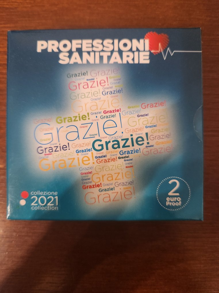 Italien. 2 Euro 2021 "Grazie" Proof  (Ohne mindestpreis) #1.0