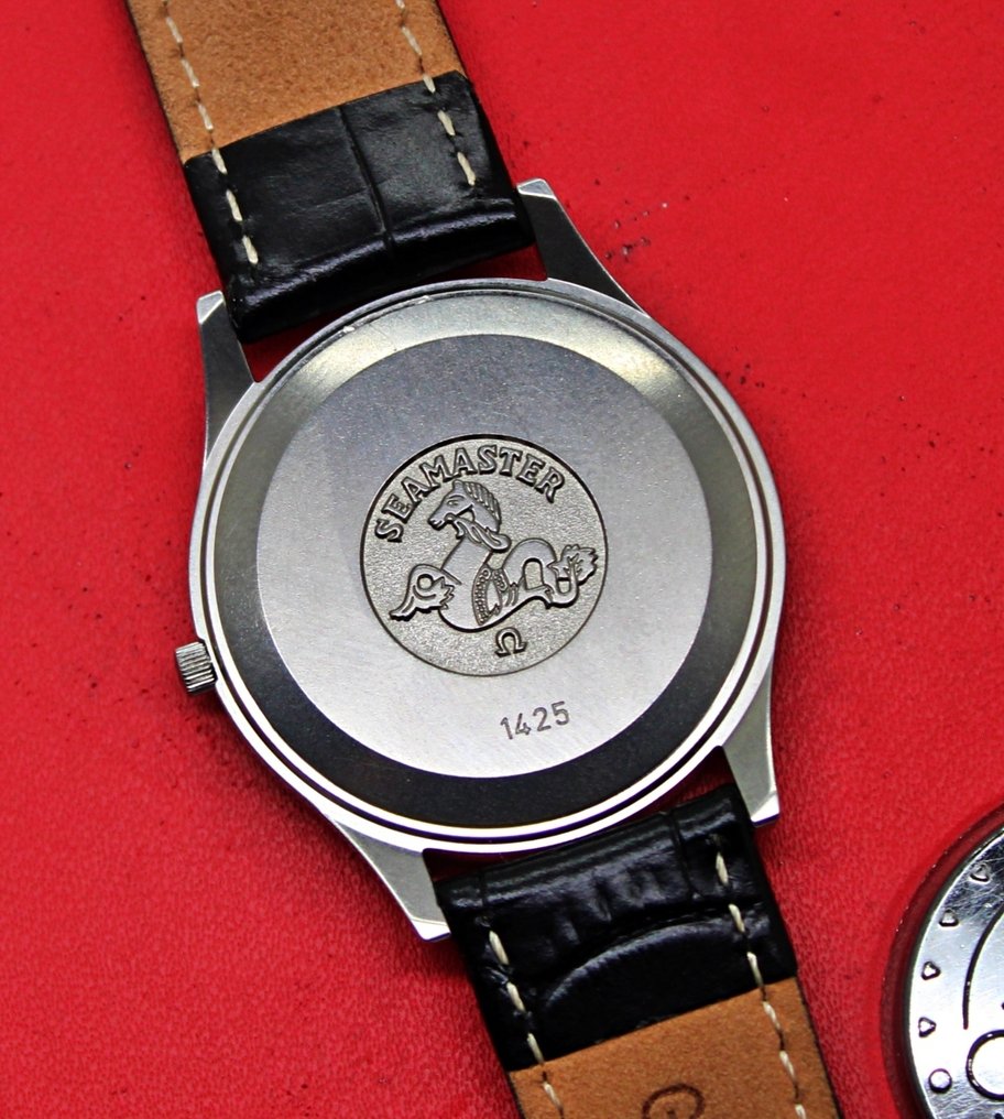 Omega - Seamaster - χωρίς τιμή ασφαλείας - 1425 Swiss Blue Embossed Watch - Άνδρες - 1990-1999 #3.2