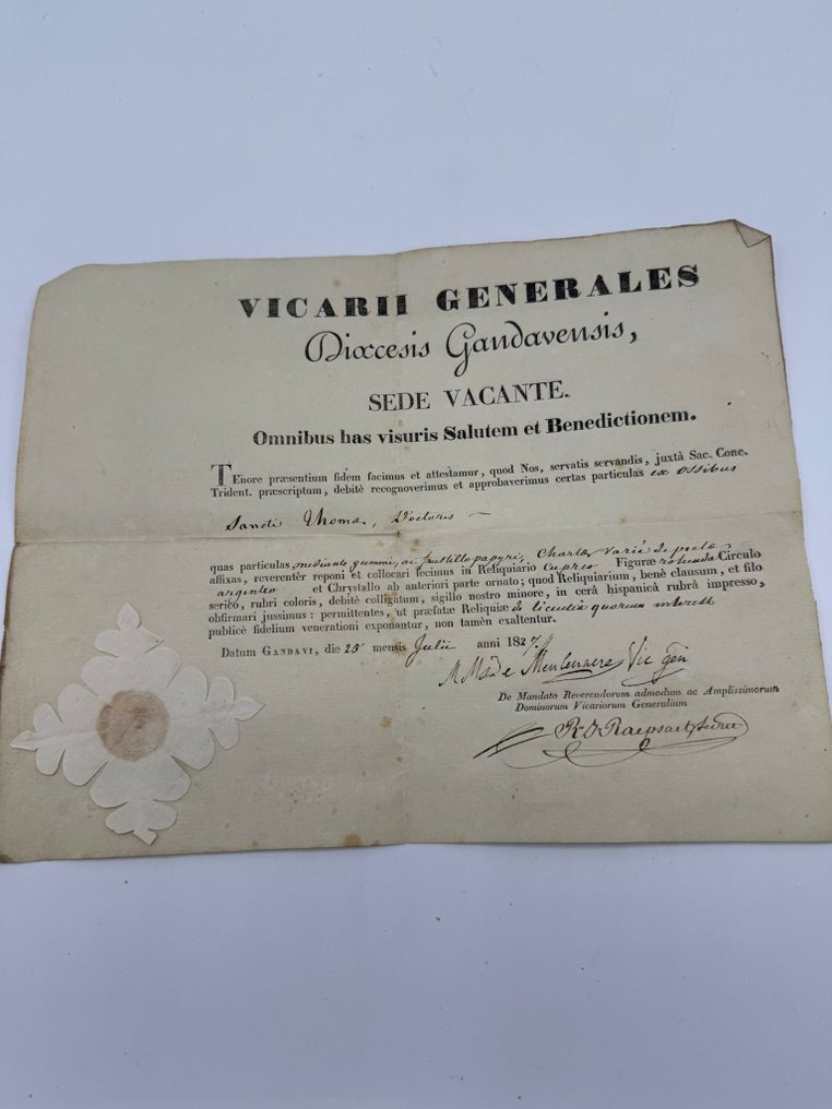 Relikwia świętego Tomasza Doktora - Papier - 1800-1850 #1.0