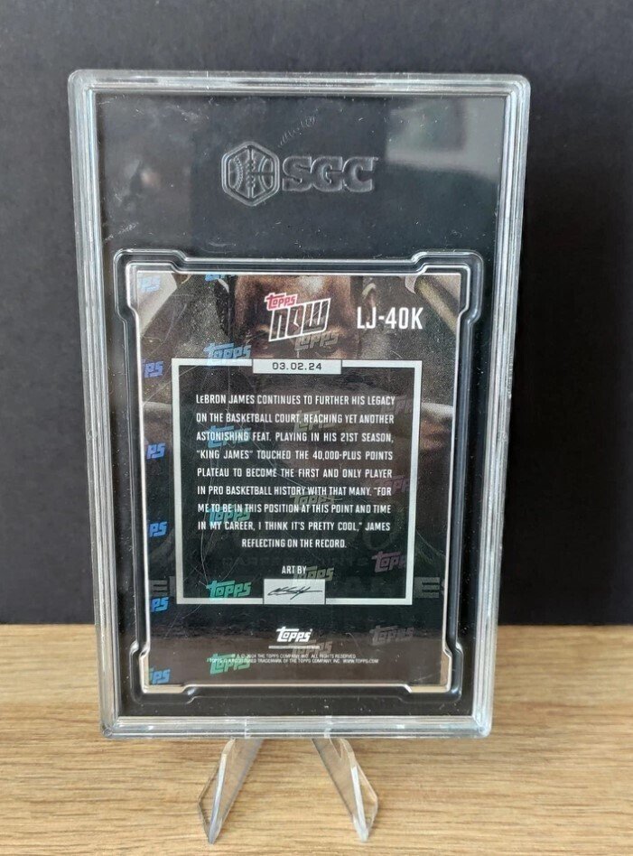 2023 Topps Now NBA LeBron James #LJ40K 40.000 Career Points - SGC 10 Graded card #1.0