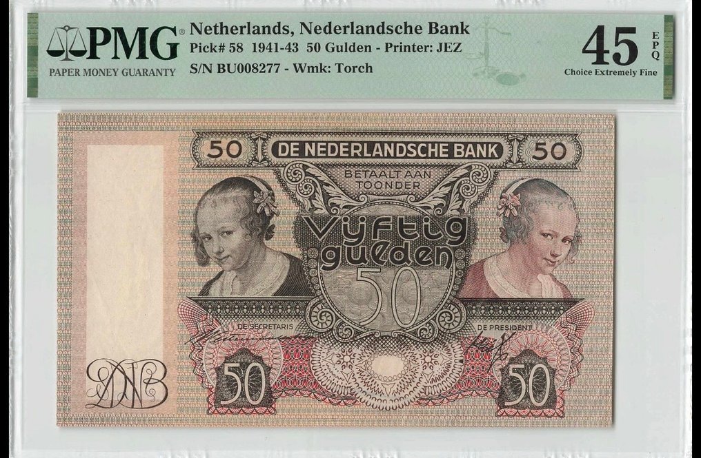 Holland. - 50 Gulden - 1941-43 - Pick 58  (Ingen mindstepris) #1.0
