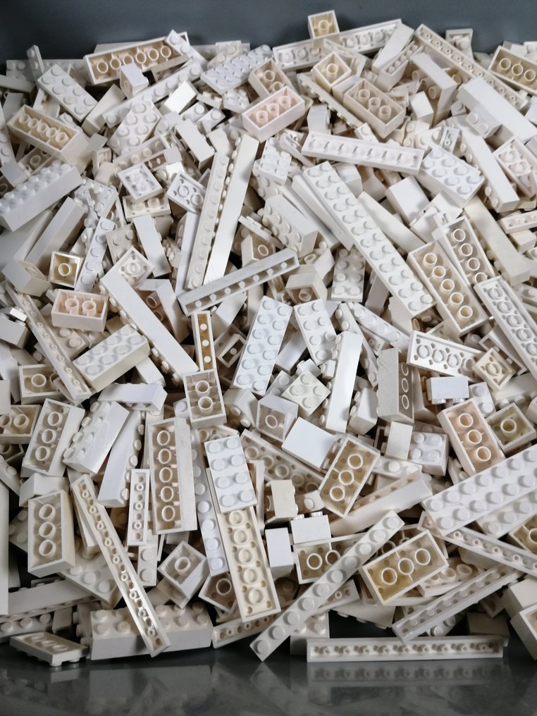 Lego - geen serie - 02 Partij van 1000 witte bouwstenen - 1980-1990 #2.1