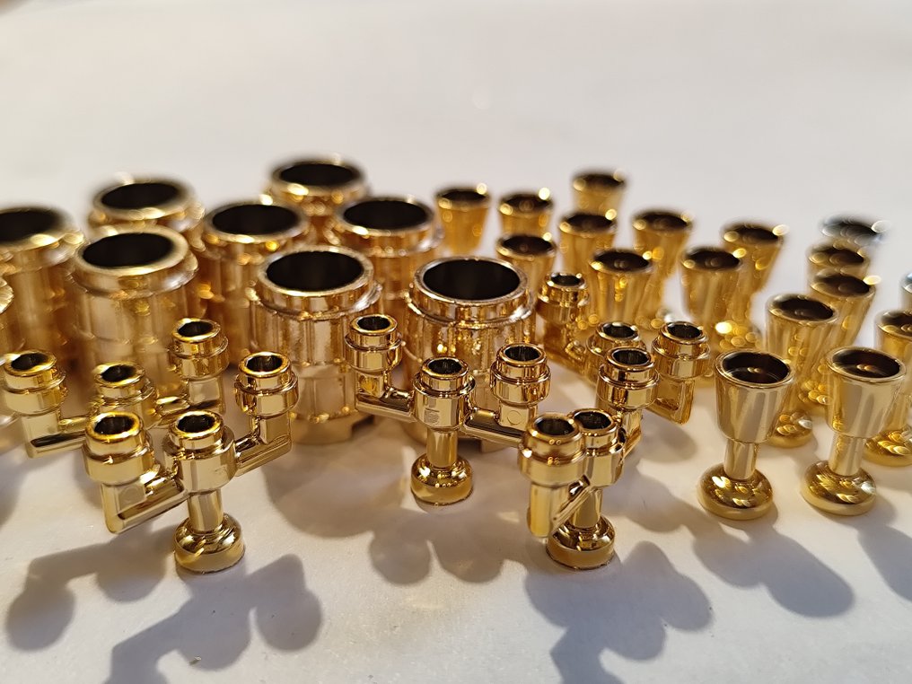 Lego Deler - Castle Fantasy - 90 pcs Lego mix parts custom, see description, chrome gold and silver #2.1