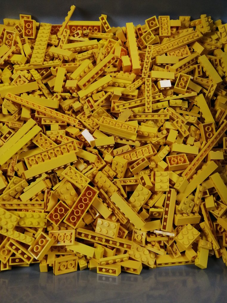 Lego - Partij van 1000 gele bouwstenen - 1980-1990 #3.2